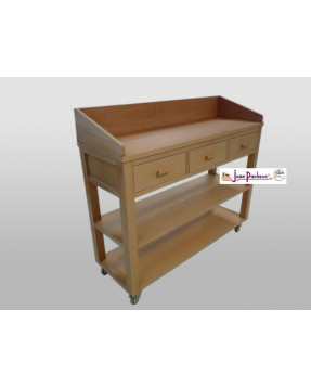 Mesa en madera de haya con guardapolvos